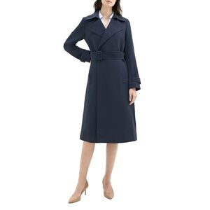 Theory Navy Belted Trench Coat NWT